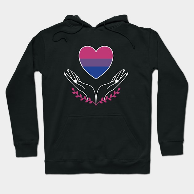 Bisexual Pride Flag Heart Hoodie by superdupertees